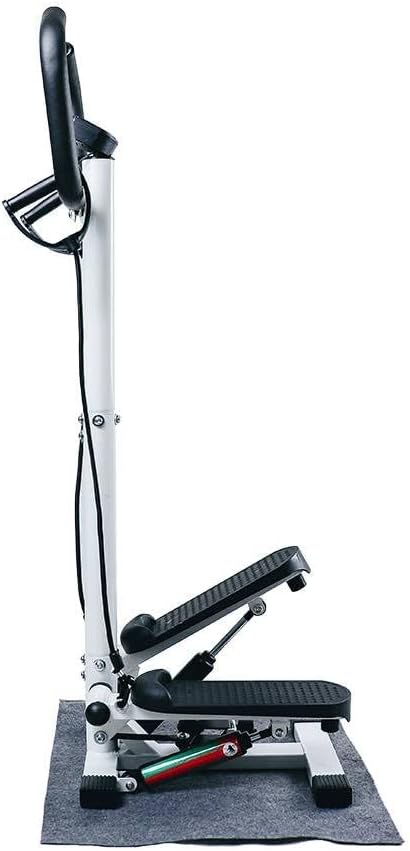 ايريس جهاز ستيبر صغير للياقة البدنية مع مقبض - سلالم محمولة مقاومة قابلة للتعديل، آلة تمارين اللياقة البدنية مع أشرطة مقاومة متينة وشاشة LCD.