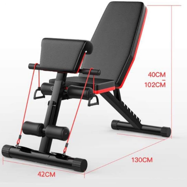جهاز بنش رياضي منزلي متعدد الوظائف مع مسند قابل للتعديل وحامل باربل ومطور للأرجل