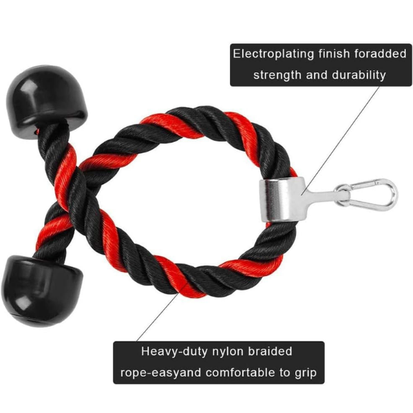 حبل ترايسبس للتجديف وتمارين الكيبل – Buayea Tricep Rope Universal Cable Attachment